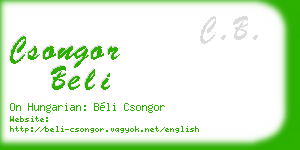 csongor beli business card